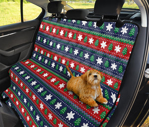 Scandinavian Christmas Pattern Print Pet Car Back Seat Cover