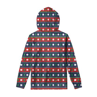Scandinavian Christmas Pattern Print Pullover Hoodie