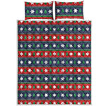 Scandinavian Christmas Pattern Print Quilt Bed Set