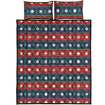 Scandinavian Christmas Pattern Print Quilt Bed Set