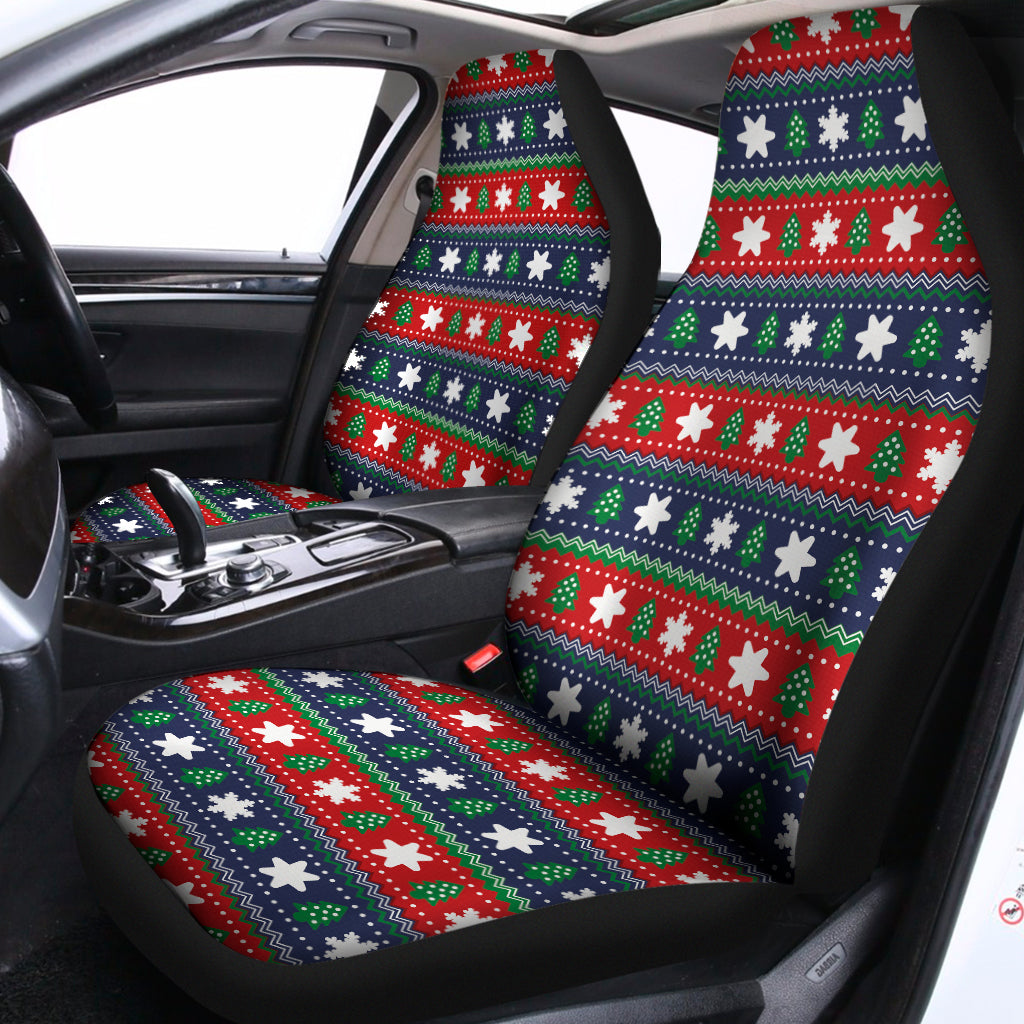 Scandinavian Christmas Pattern Print Universal Fit Car Seat Covers