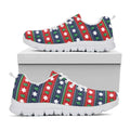 Scandinavian Christmas Pattern Print White Running Shoes