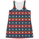 Scandinavian Christmas Pattern Print Women's Racerback Tank Top