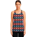 Scandinavian Christmas Pattern Print Women's Racerback Tank Top