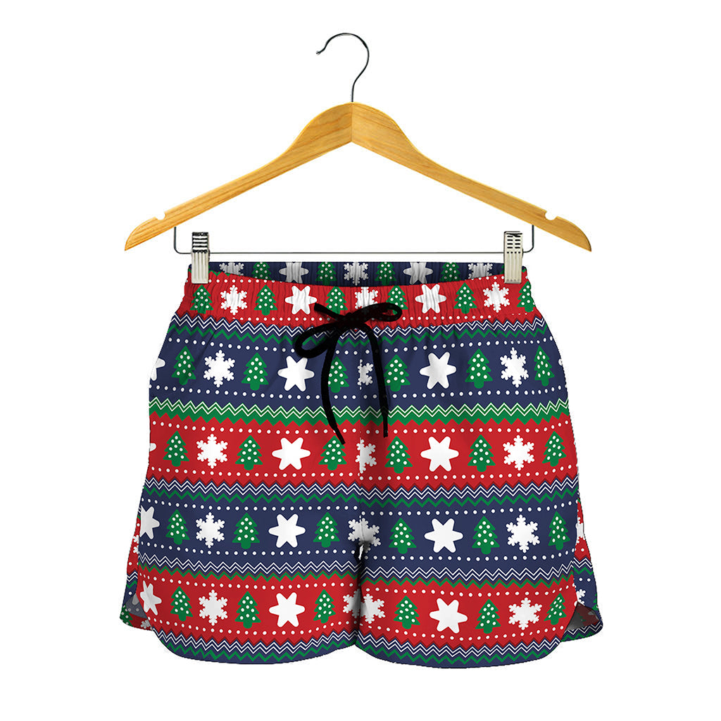 Scandinavian Christmas Pattern Print Women's Shorts