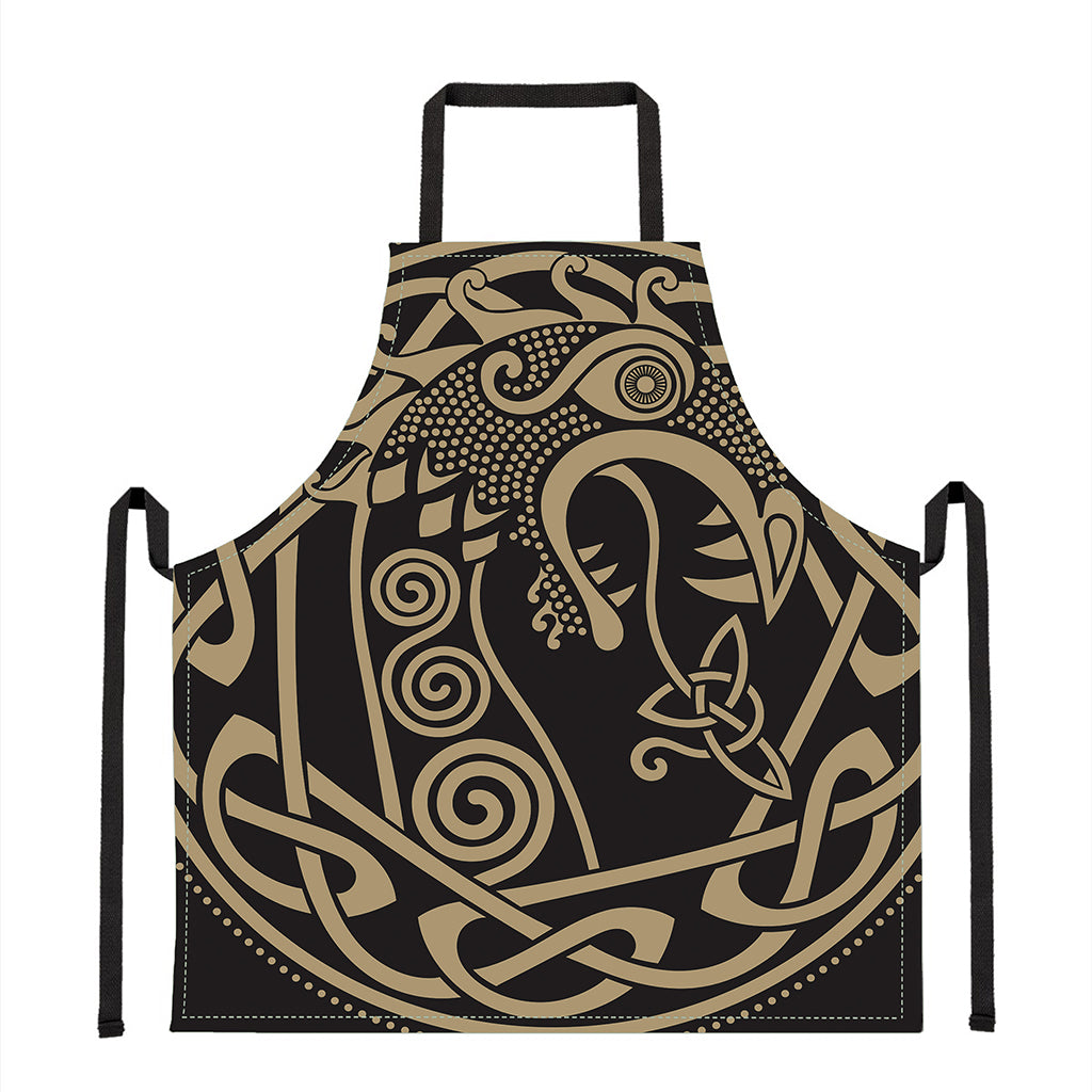 Scandinavian Viking Dragon Print Apron