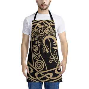 Scandinavian Viking Dragon Print Apron