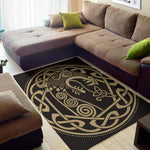 Scandinavian Viking Dragon Print Area Rug