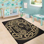 Scandinavian Viking Dragon Print Area Rug