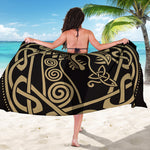 Scandinavian Viking Dragon Print Beach Sarong Wrap