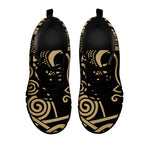 Scandinavian Viking Dragon Print Black Sneakers
