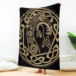 Scandinavian Viking Dragon Print Blanket