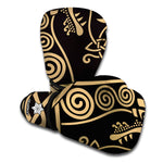 Scandinavian Viking Dragon Print Boxing Gloves
