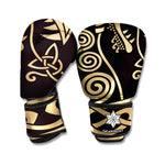 Scandinavian Viking Dragon Print Boxing Gloves