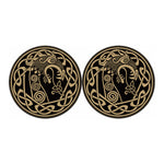 Scandinavian Viking Dragon Print Car Coasters