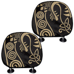 Scandinavian Viking Dragon Print Car Headrest Covers