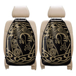 Scandinavian Viking Dragon Print Car Seat Organizers