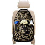 Scandinavian Viking Dragon Print Car Seat Organizers