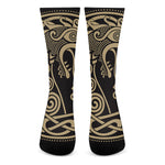 Scandinavian Viking Dragon Print Crew Socks