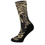 Scandinavian Viking Dragon Print Crew Socks