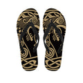 Scandinavian Viking Dragon Print Flip Flops