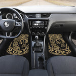 Scandinavian Viking Dragon Print Front and Back Car Floor Mats