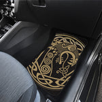 Scandinavian Viking Dragon Print Front and Back Car Floor Mats