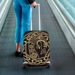 Scandinavian Viking Dragon Print Luggage Cover