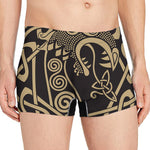 Scandinavian Viking Dragon Print Men's Boxer Briefs