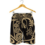 Scandinavian Viking Dragon Print Men's Shorts