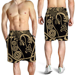 Scandinavian Viking Dragon Print Men's Shorts