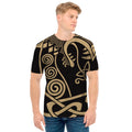 Scandinavian Viking Dragon Print Men's T-Shirt