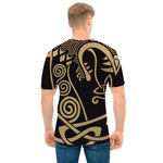 Scandinavian Viking Dragon Print Men's T-Shirt