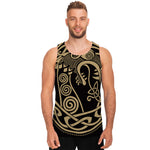 Scandinavian Viking Dragon Print Men's Tank Top