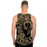 Scandinavian Viking Dragon Print Men's Tank Top