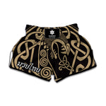 Scandinavian Viking Dragon Print Muay Thai Boxing Shorts