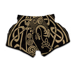 Scandinavian Viking Dragon Print Muay Thai Boxing Shorts