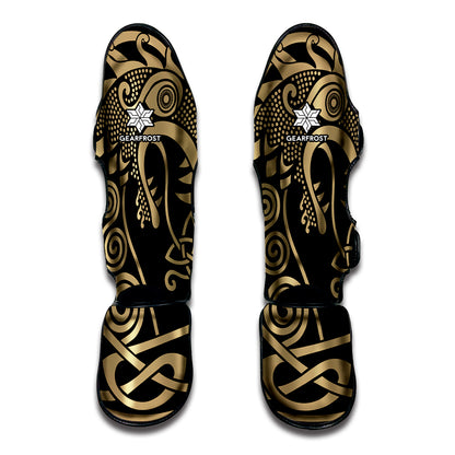 Scandinavian Viking Dragon Print Muay Thai Shin Guard