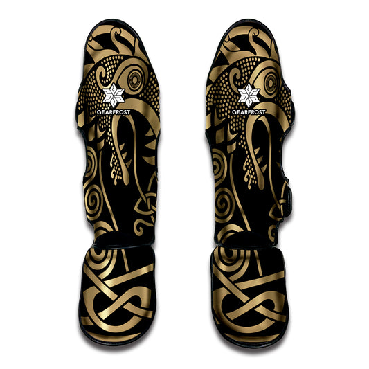 Scandinavian Viking Dragon Print Muay Thai Shin Guard