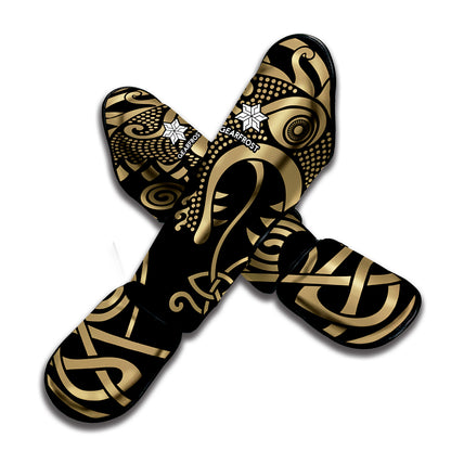 Scandinavian Viking Dragon Print Muay Thai Shin Guard