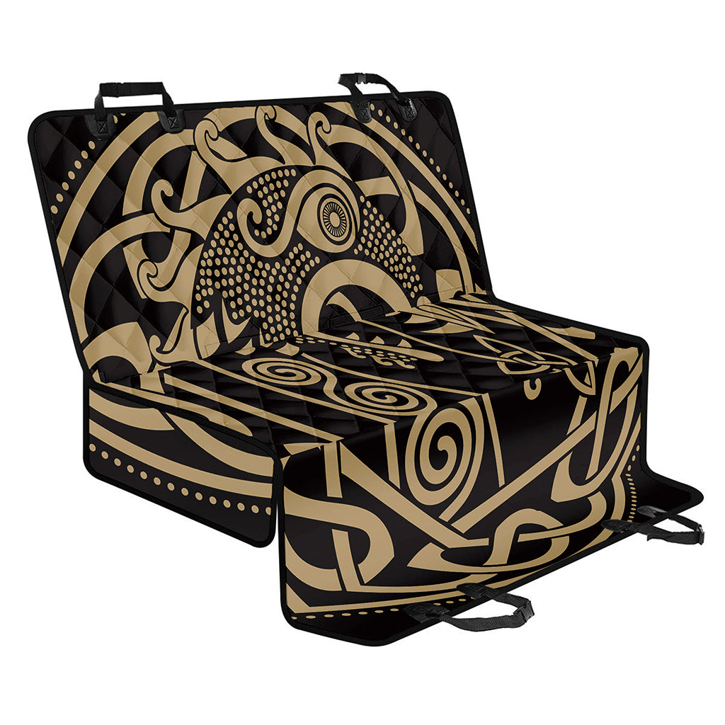 Scandinavian Viking Dragon Print Pet Car Back Seat Cover