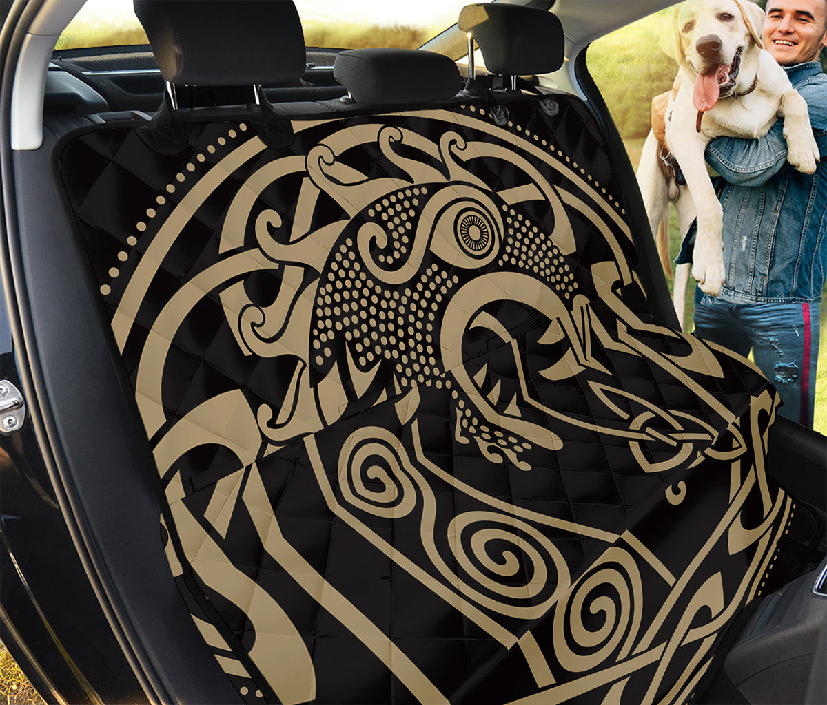 Scandinavian Viking Dragon Print Pet Car Back Seat Cover