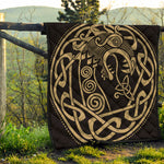 Scandinavian Viking Dragon Print Quilt