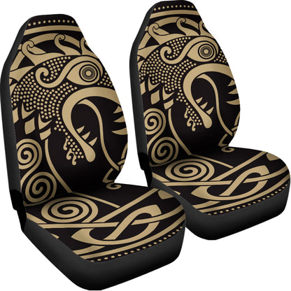 Scandinavian Viking Dragon Print Universal Fit Car Seat Covers