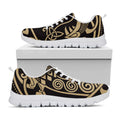 Scandinavian Viking Dragon Print White Running Shoes