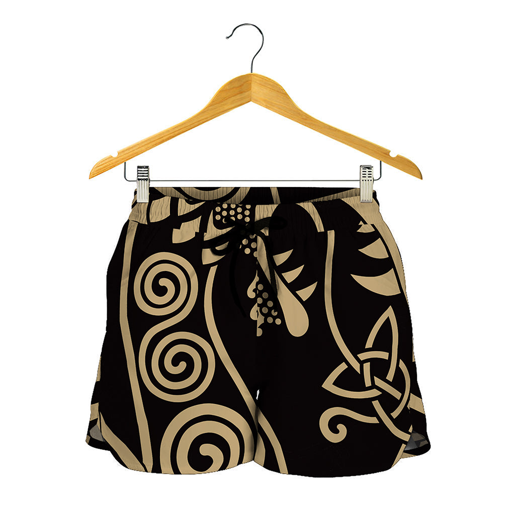 Scandinavian Viking Dragon Print Women's Shorts