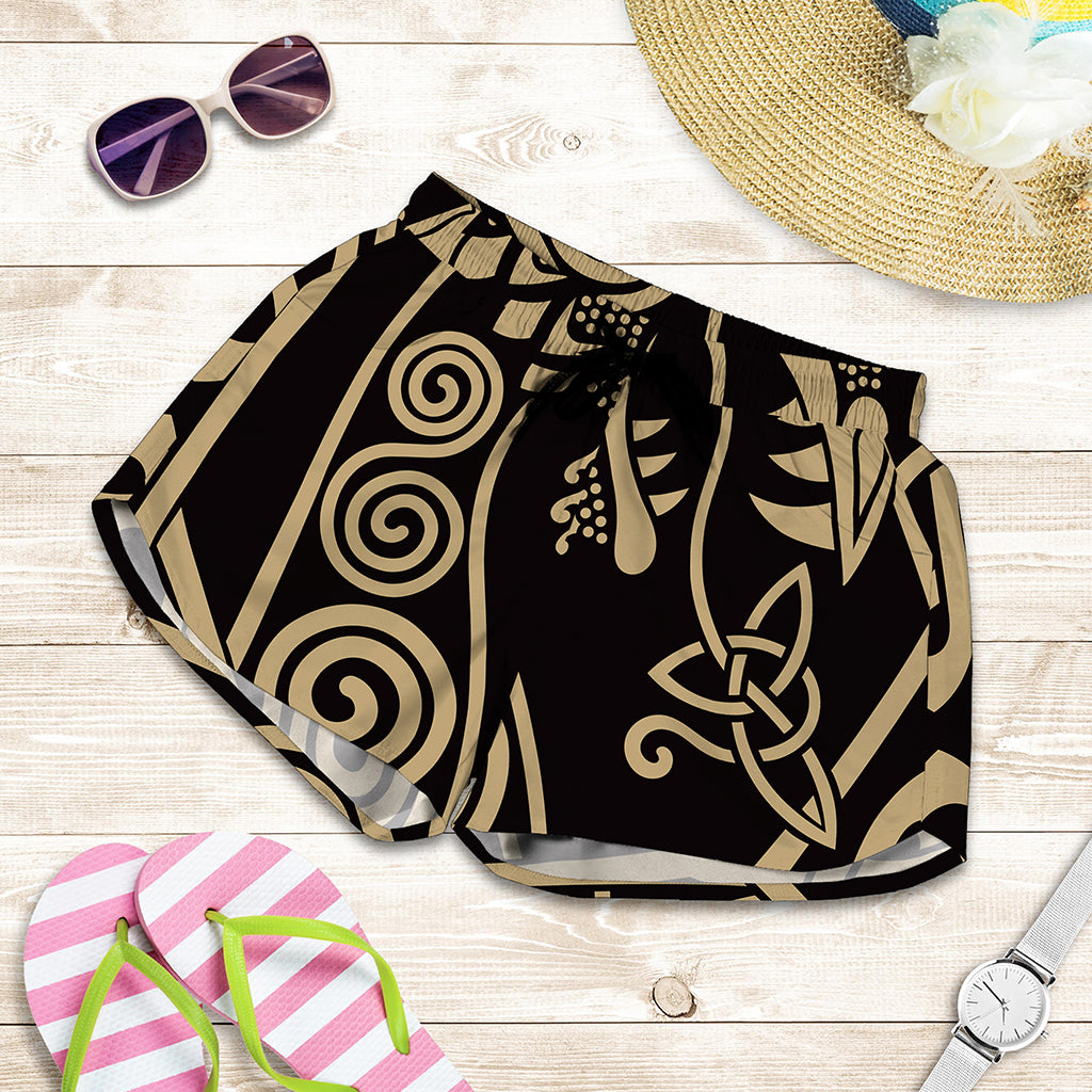 Scandinavian Viking Dragon Print Women's Shorts