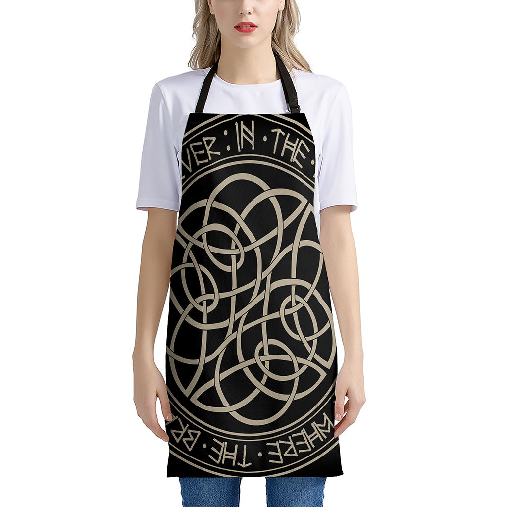 Scandinavian Viking Symbol Print Apron