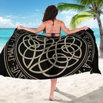 Scandinavian Viking Symbol Print Beach Sarong Wrap