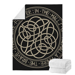 Scandinavian Viking Symbol Print Blanket